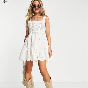 ASOS DESIGN Crochet babydoll mini dress